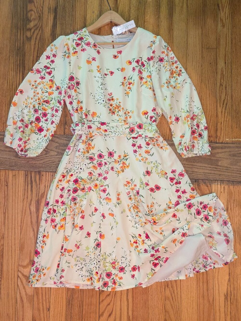 Baltic Born Mirabelle Flare Dress Cream Multi Floral